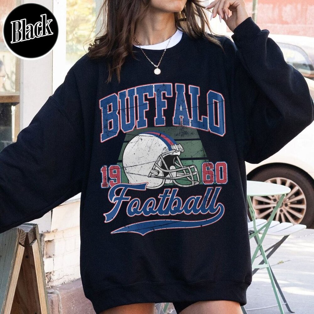 Buffalo Football Vintage Style Crewneck Sweatshirt 17